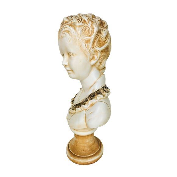 VTG 1900s Jean-Antoine Houdon "Alexandre Brongniart" Alabaster Bust Sculpture - Picture 6 of 8